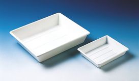 Tray (photographic tray), PP, white, stackable