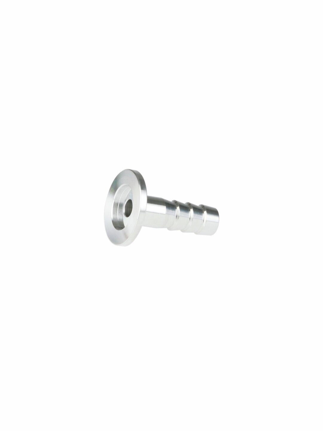 Small flange, aluminum, KF DN 16,with hose nozzle for tubing i.d. 10 mm