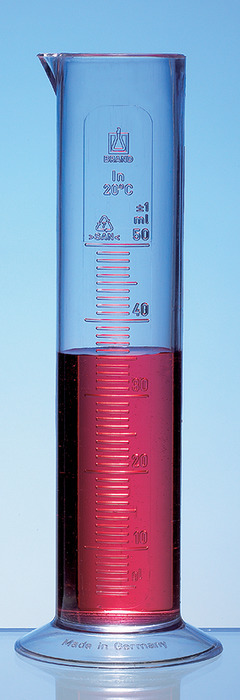 Graduated cylinders, short form, PP, embossed scale