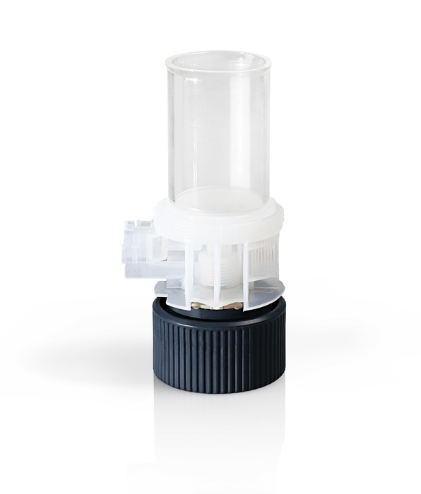 Dispensing cylinder with valve block Titrette®