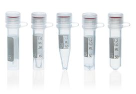 Microcentrifuge tubes, PP, with attached screw-cap, PE, transparent, BIO-CERT PCR QUALITY