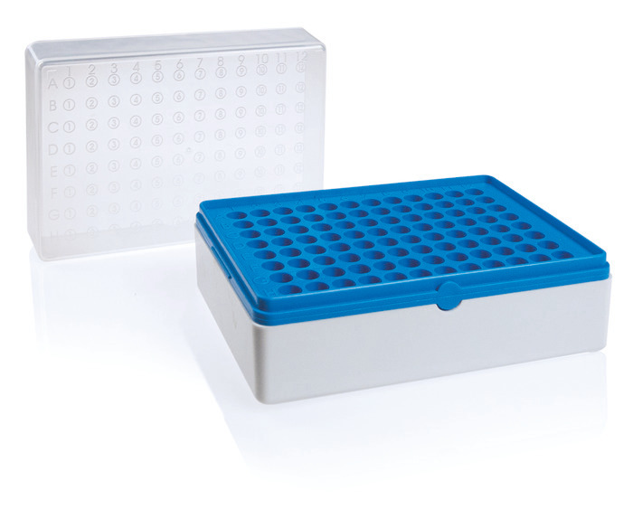 Tube racks With 96 tubes, PP, 1.2 ml, BIO-CERT® CERTIFIED QUALITY | BRAND