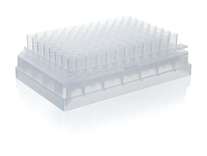 Tube racks  with lid, PP, With 96 coded tubes