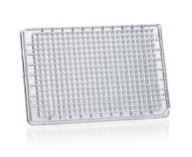 BRANDplates microtitration plate, 384-well, pureGrade S, PS, F-bottom, BIO-CERT CELL CULTURE QUALITY, sterile