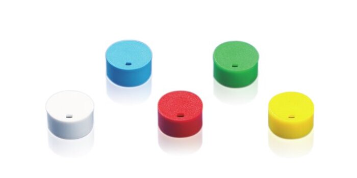 Cap inserts for cryogenic tubes, PP, for color coding