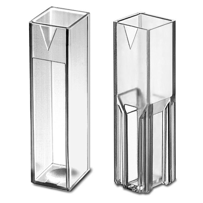 Cuvettes, macro and semi-micro, PMMA, CERTIFIED LIFE SCIENCE QUALITY