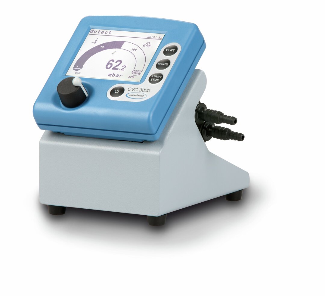 Vacuum controller CVC 3000 detect,bench-top device, with in-lineisolation valve C3-B for VACUU·BUS,PVDF/fluoroplastics,certification (NRTL): C/US,100-230 V/50-60 Hz,plug CEE/CH/UK/US/AUS