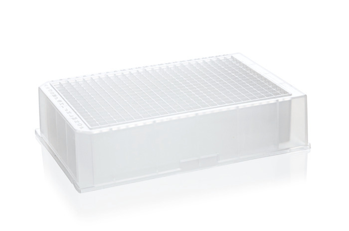 Deep-well plate, 384-well, V-bottom, PP, BIO-CERT® CERTIFIED QUALITY