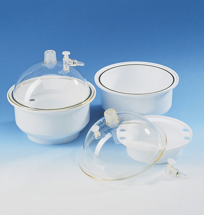 Desiccators, PP, lid, PC, with venting stopper