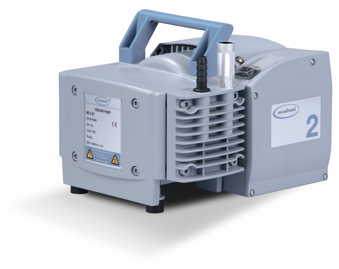 Diaphragm pump ME 2 NT, one stage,certification (NRTL): C/US230 V / 50-60 Hz, UK/IN mains cable