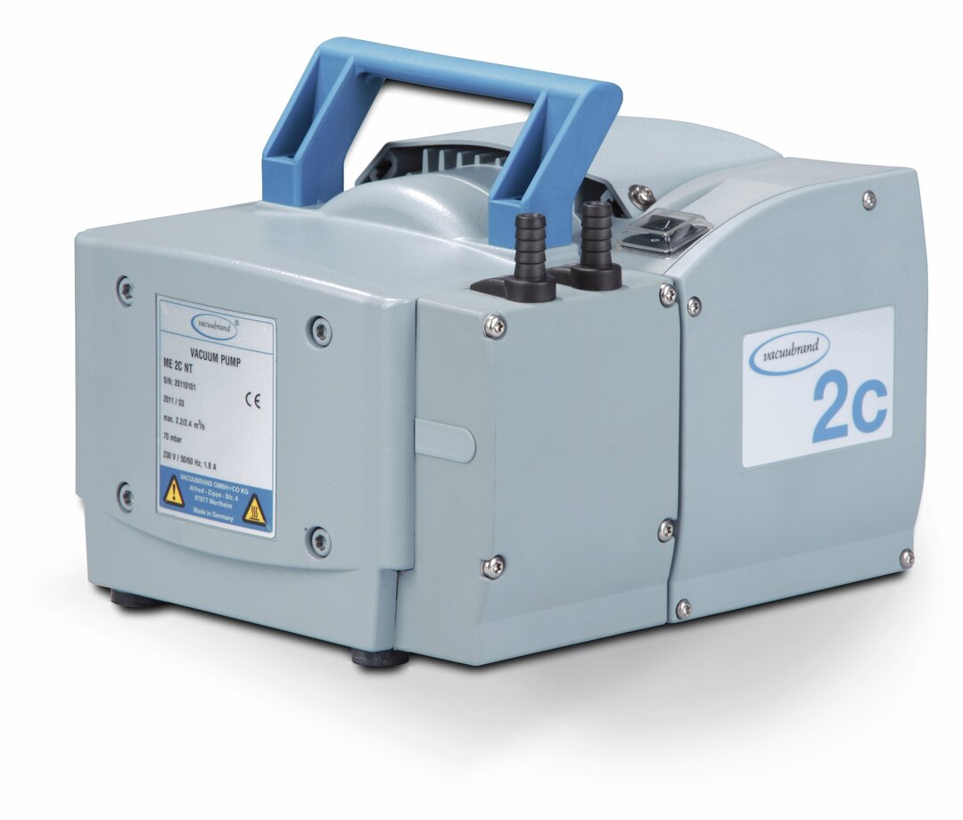 Chemistry diaphragm pump ME 2C NT,one stage, certification (NRTL): C/US230 V / 50-60 Hz, UK/IN mains cable