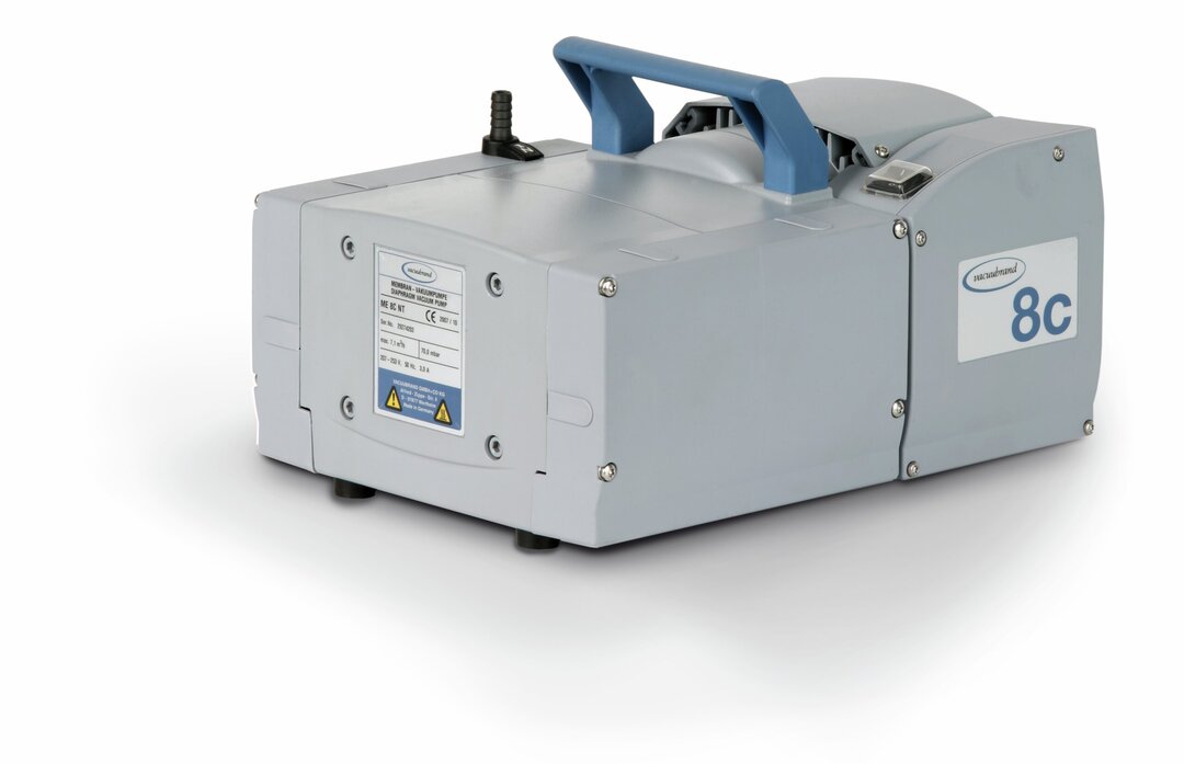 Chemistry diaphragm pump ME 8C NT, one stage,certification (NRTL): C/US,230 V / 50-60 Hz, UK/IN mains cable