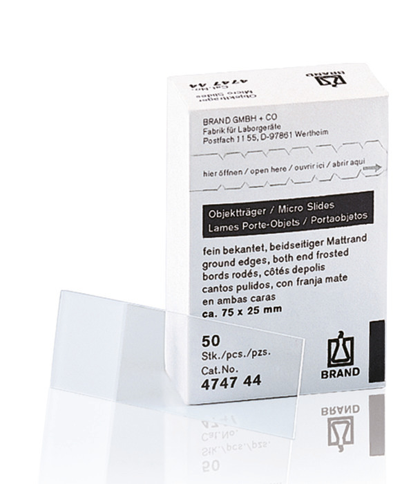 Microscope slides, white, Height 1 mm