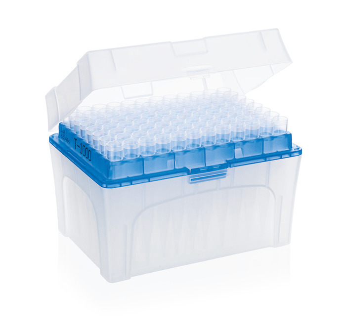 Pipette tips, racked, TipBox, 50 - 1,000 &micro;l, BIO-CERT&reg; LIQUID HANDLING QUALITY, PP, colorless