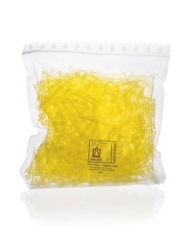 Pipette tips, bulk packed, in bag, 2 - 200 µl, PP, yellow, CERTIFIED LIFE SCIENCE QUALITY
