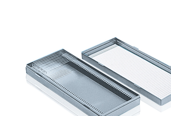 Slide box, rectangular, PS, 76 mm x 26 mm