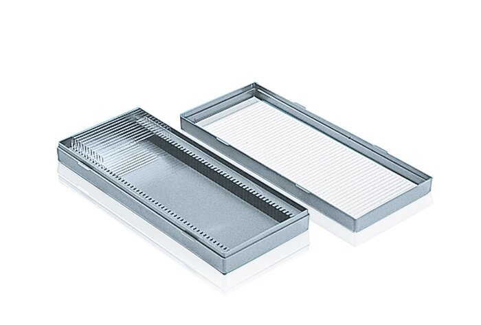 Slide box, rectangular, PS, 76 mm x 26 mm