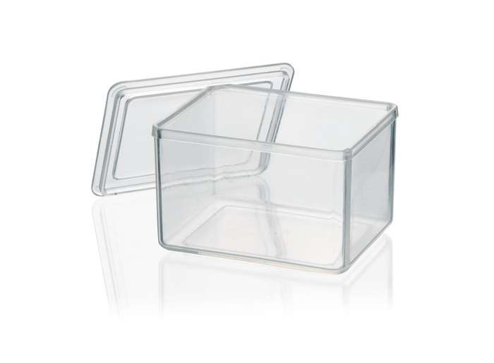 Staining troughs, PMP, without insert, clear