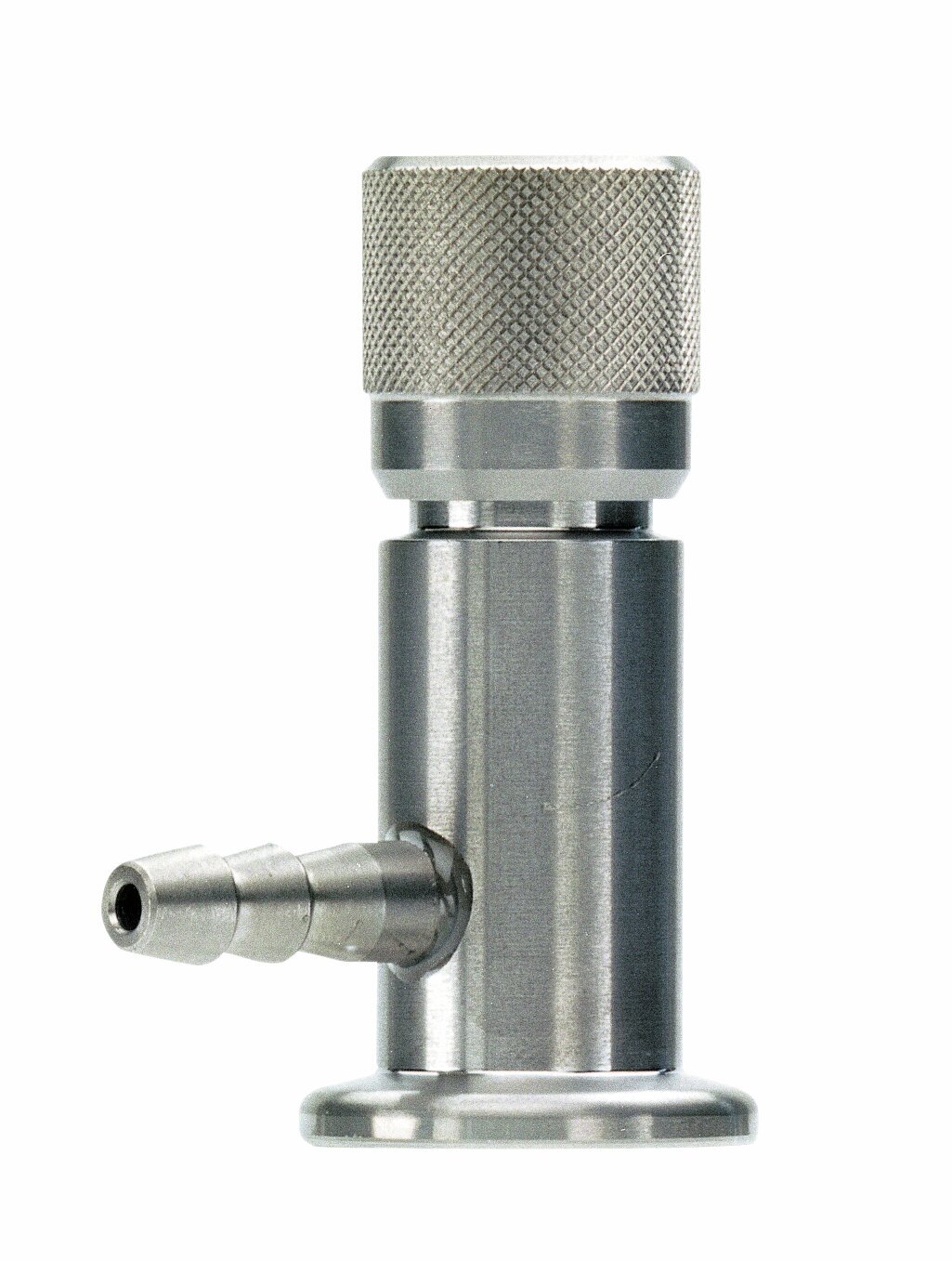 Gas inlet valve VGS 10, stainless steel,small flange KF DN 10
